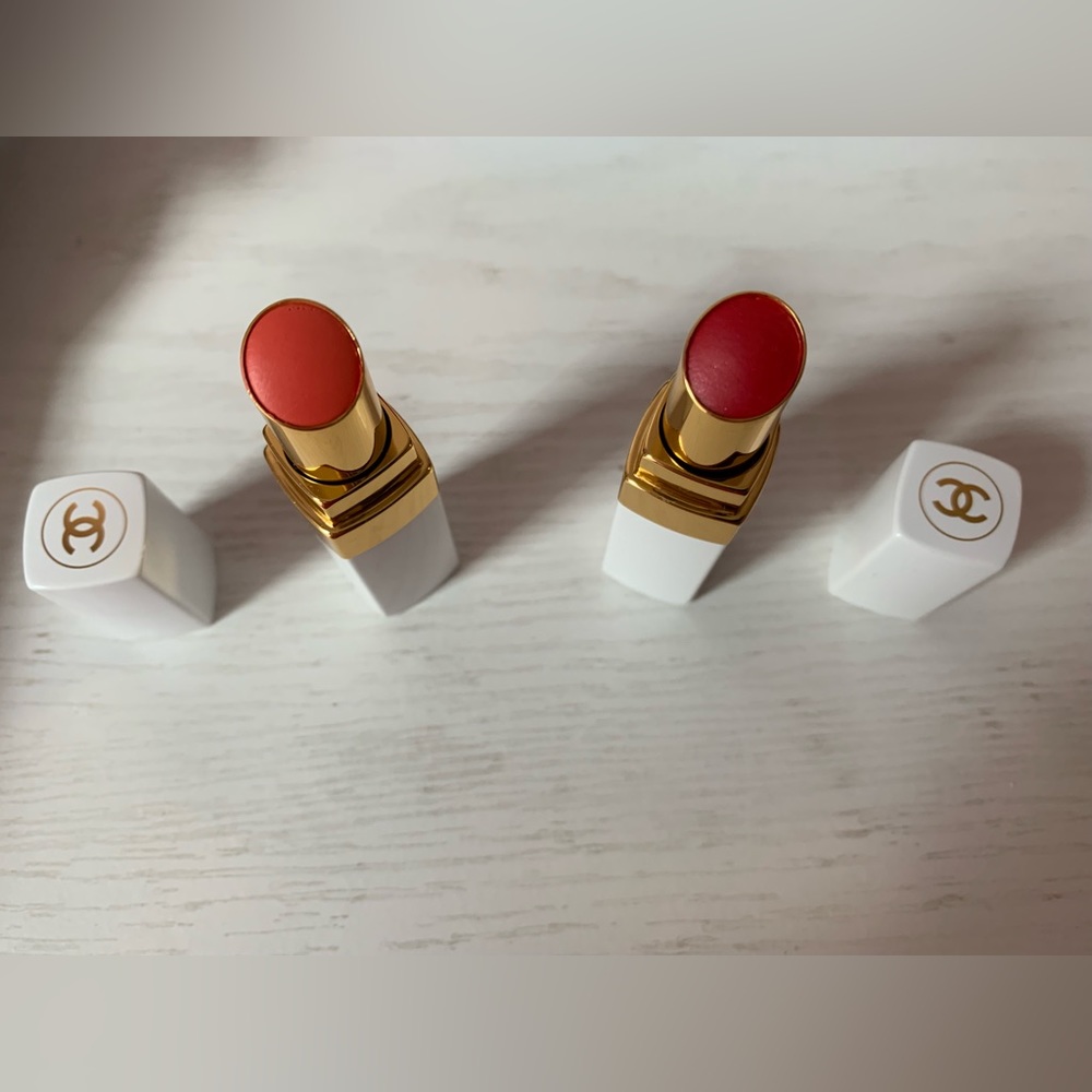 Chanel listicks in Fruity Coral & Passion Pink
